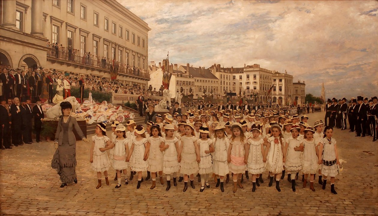 Gjennomgangen av skolene i 1878 av Jan Frans Verhas