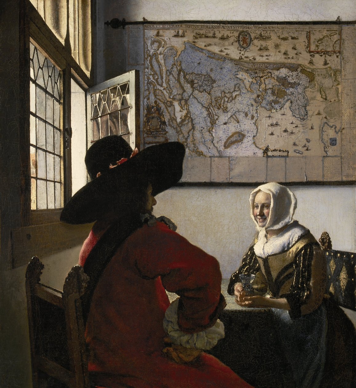 Betjent og latterjente av Jan Vermeer van Delft