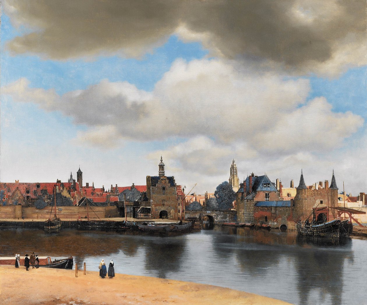 Utsikt på Delft av Jan Vermeer van Delft
