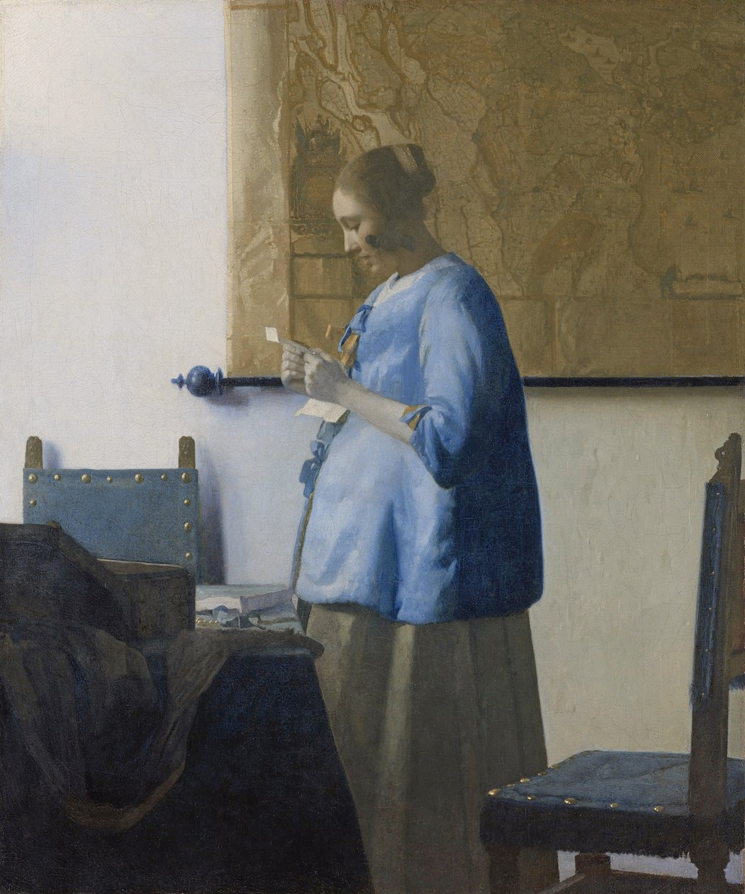 Kvinne som leser et brev, ca. 1662-63 av Jan Vermeer van Delft