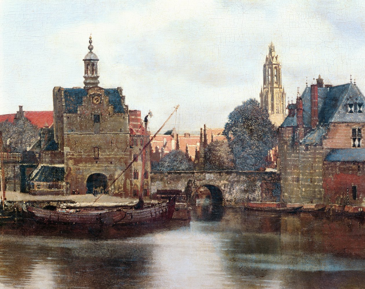 Utsikt over Delft ca. 1660-61 olje på lerret detalj av 1109259 av Jan Vermeer van Delft