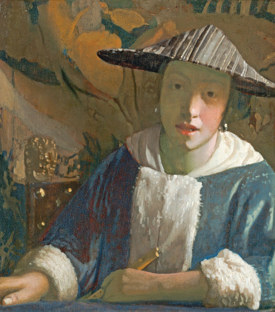 Ung pike med fløyte, ca. 1665-70 av Jan Vermeer van Delft