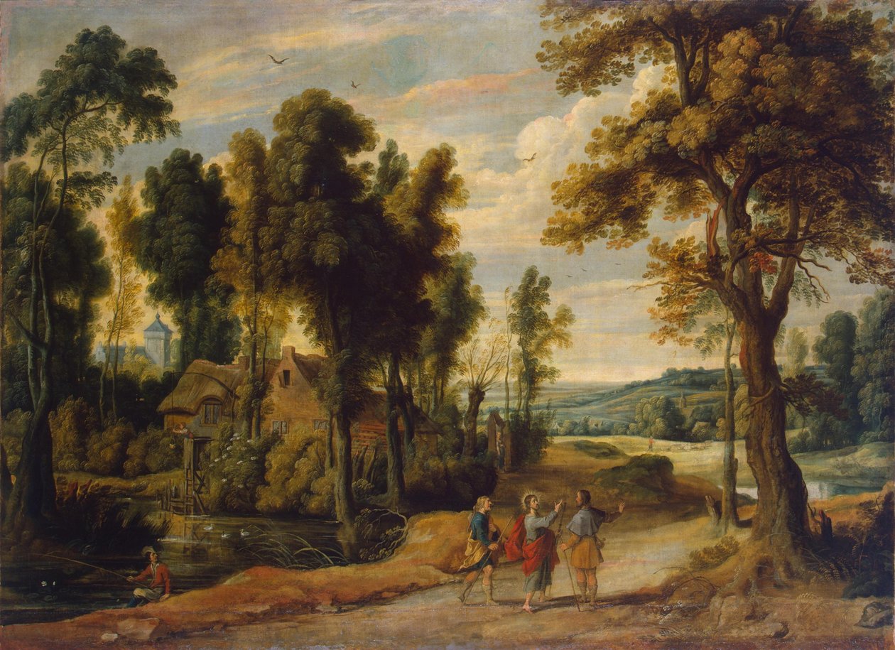 Landskap med Kristus og hans disipler på veien til Emmaus av Jan Wildens