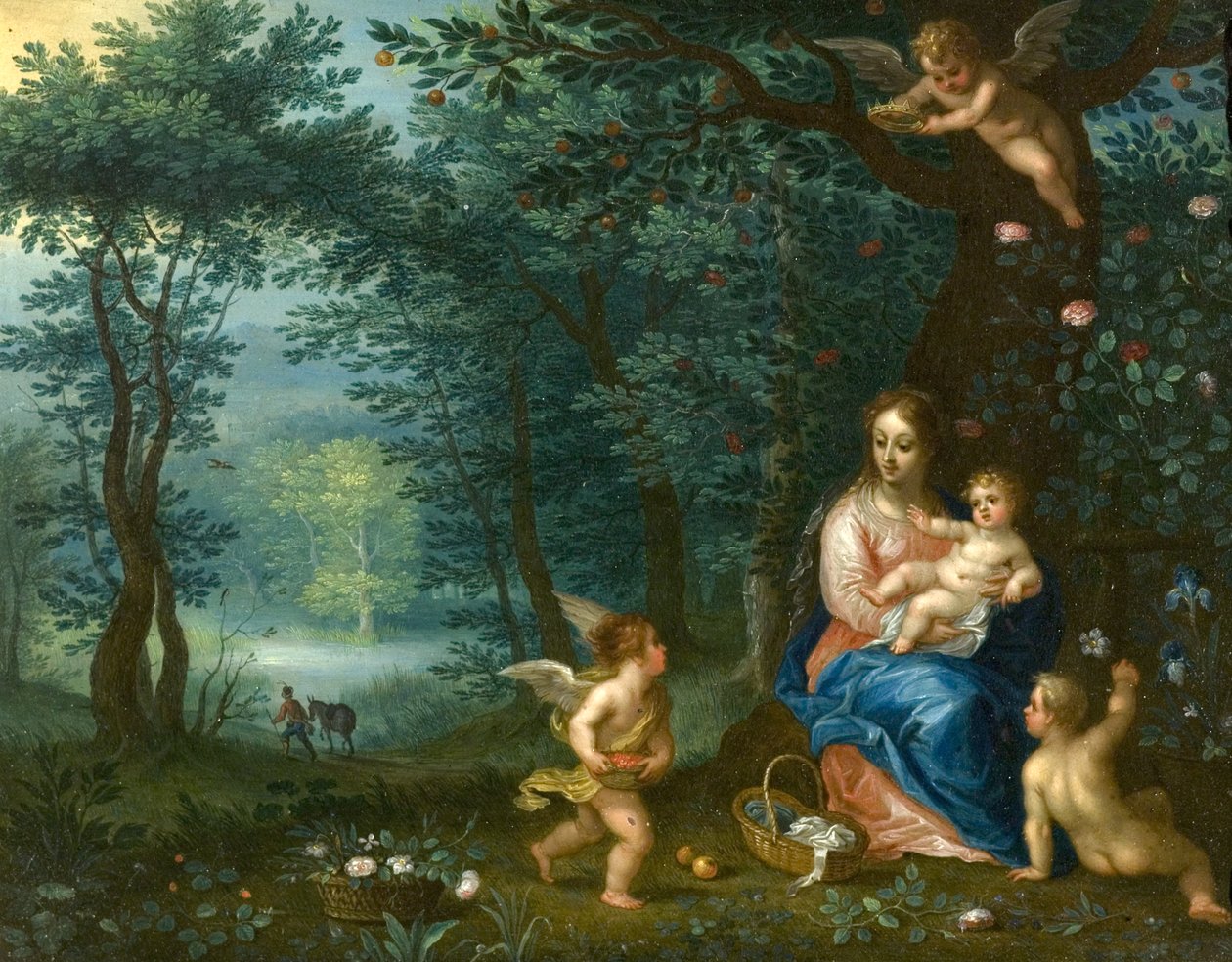 The Rest on the Flight into Egypt, tidlig på 1600-tallet (olje på kobber) av Jan and Balen Brueghel