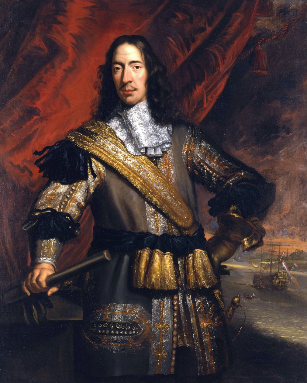 Cornelis de Witt (1623-1672), ordfører i Dordrecht, roughaard i Putten av Jan de Baen  