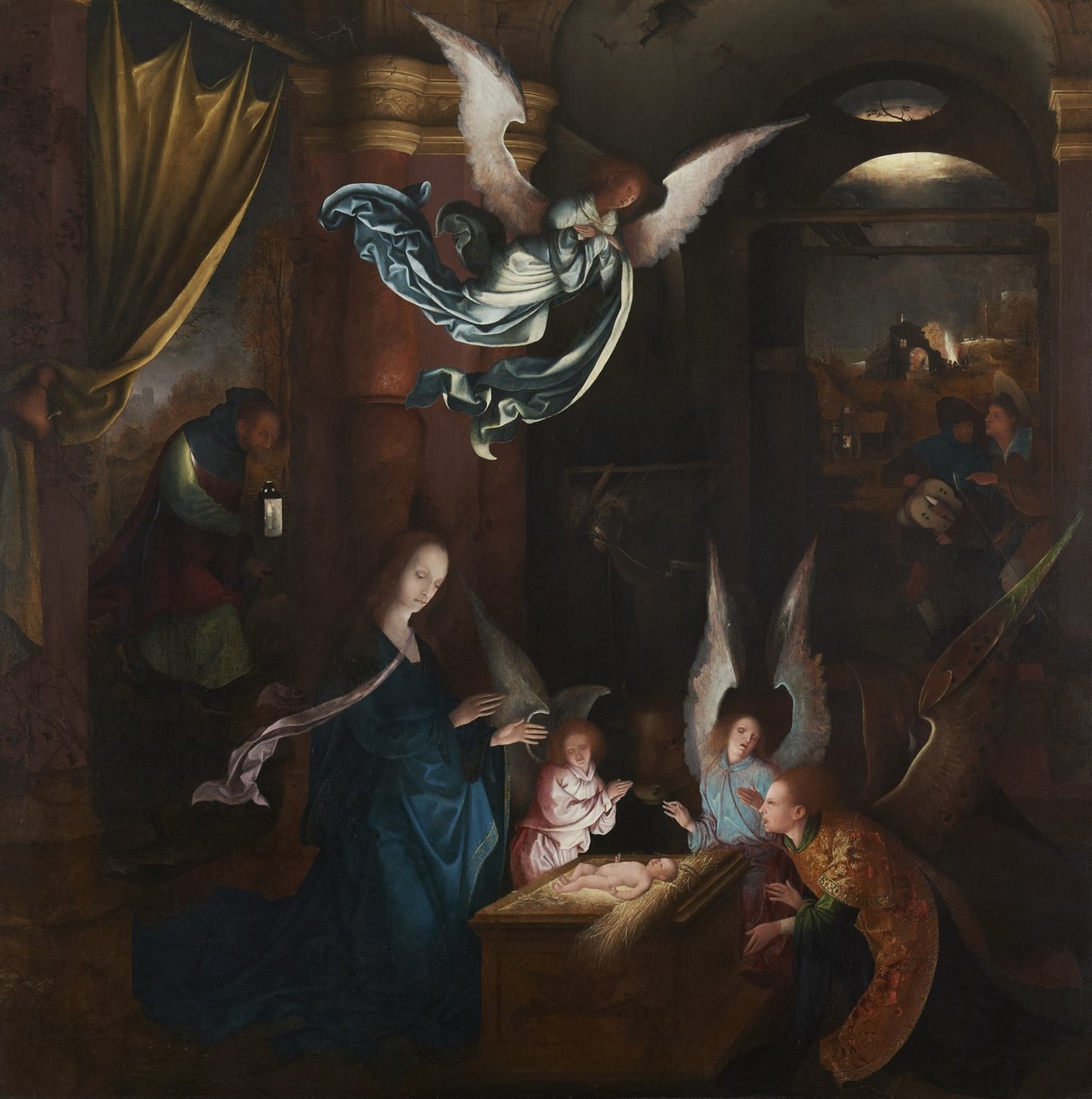 The Nativity, ca. 1515-20 (panel) (for recto se 88613) av Jan de Beer