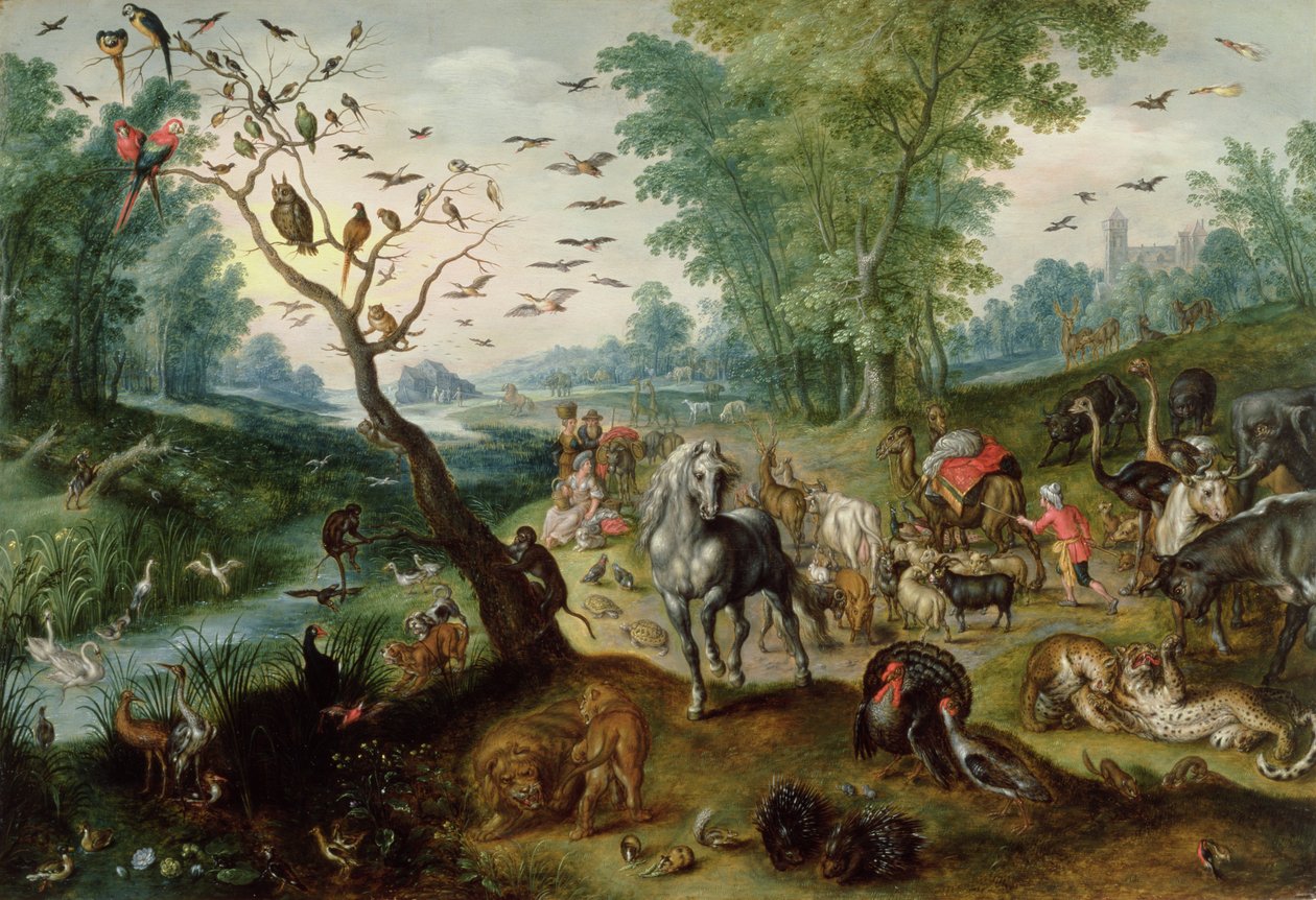 Noahs ark av Jan the Elder Brueghel