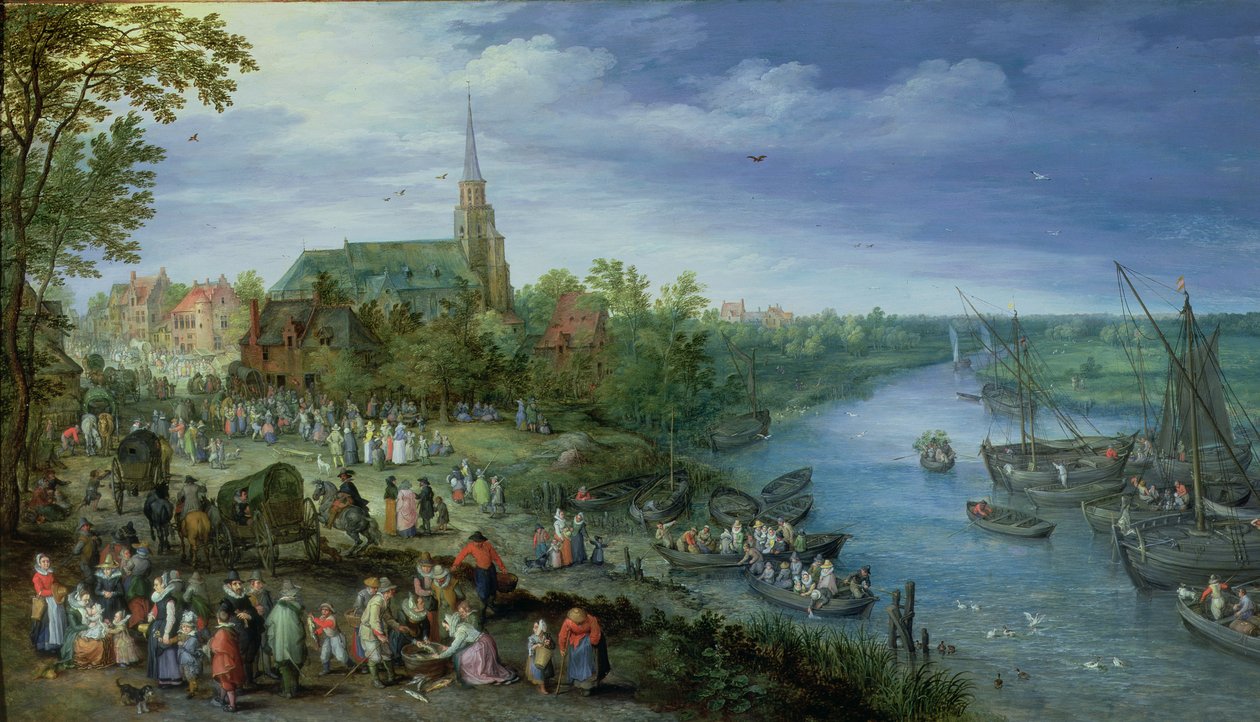 Den årlige menighetsmessen i Schelle, 1614 av Jan the Elder Brueghel