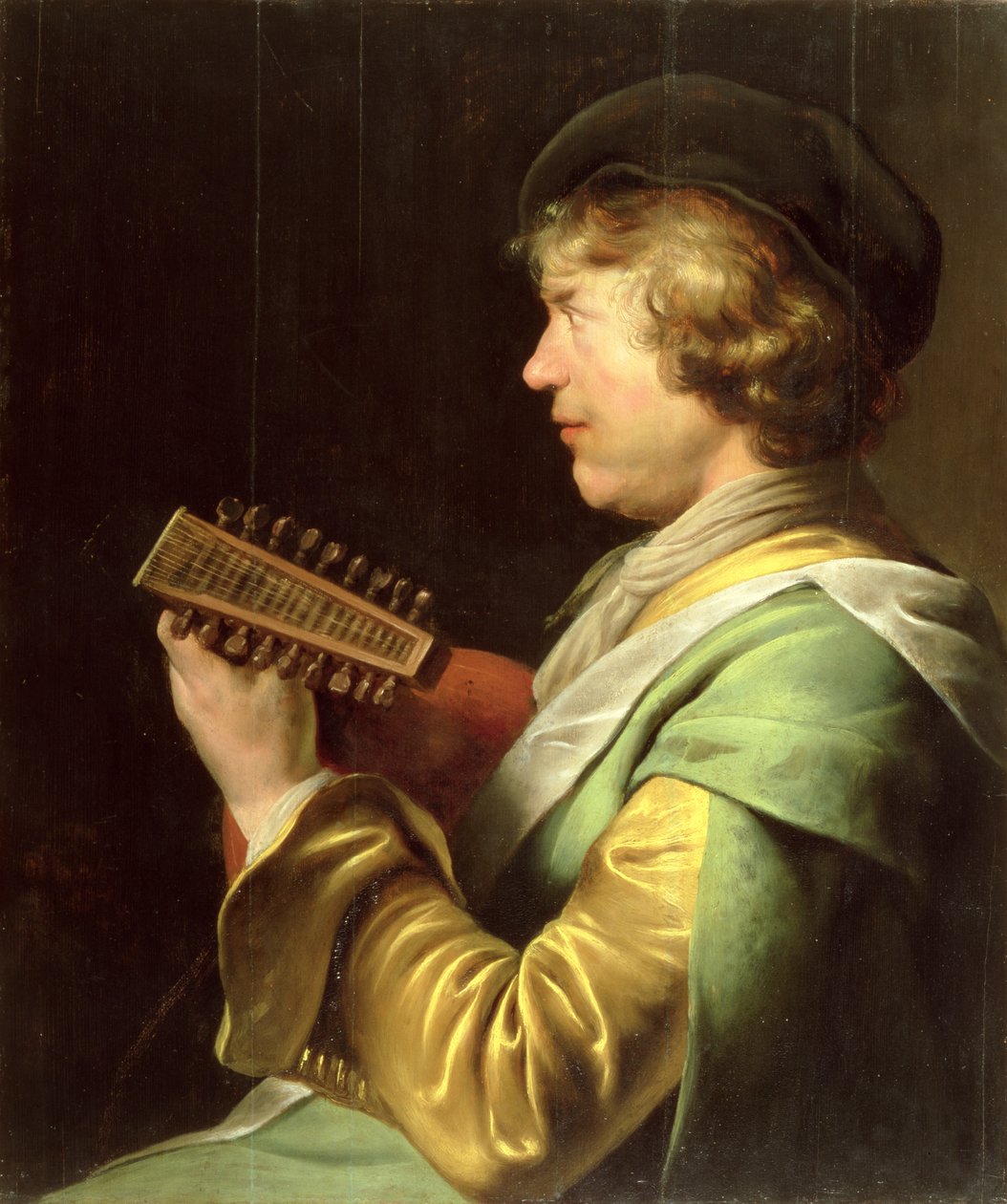 Ung mann som spiller lut av Jan the Elder Lievens