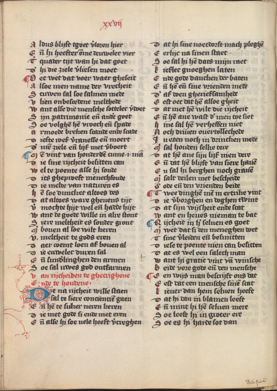 Dietsche -læren av Jan van Boendale  