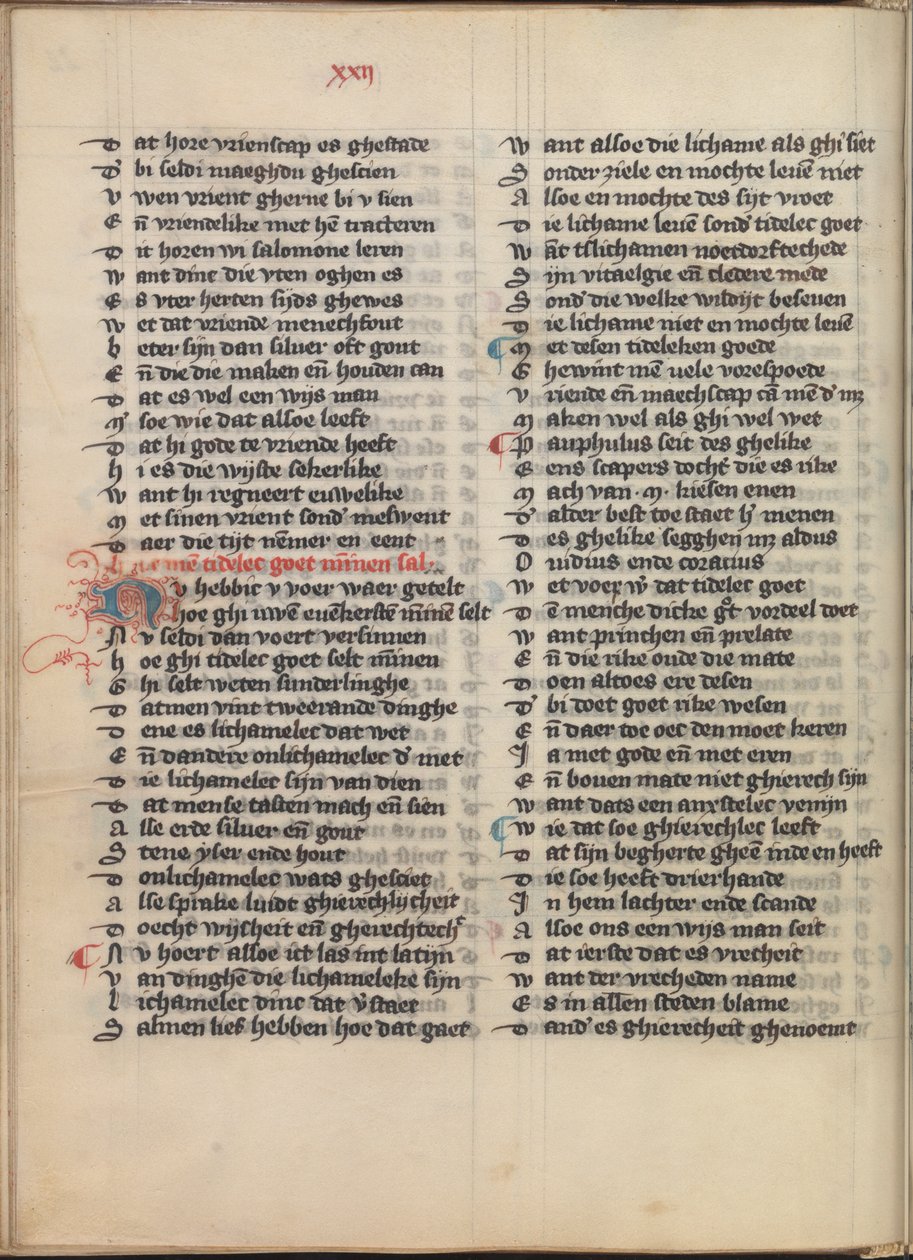 Dietsche -læren av Jan van Boendale  