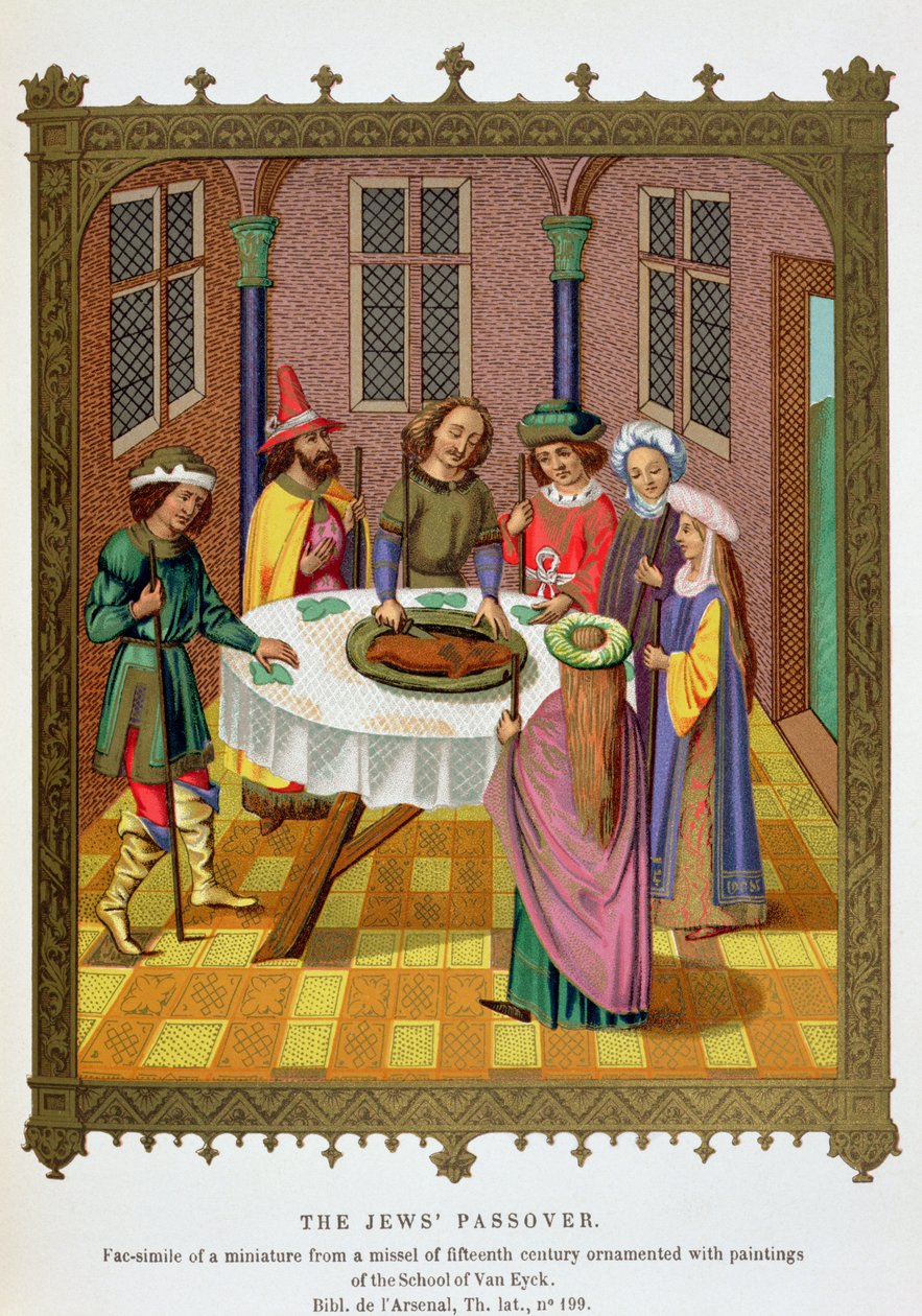 Jødenes påske, faksimile av et missal fra 1400-tallet dekorert med malerier av Jan van Eyck