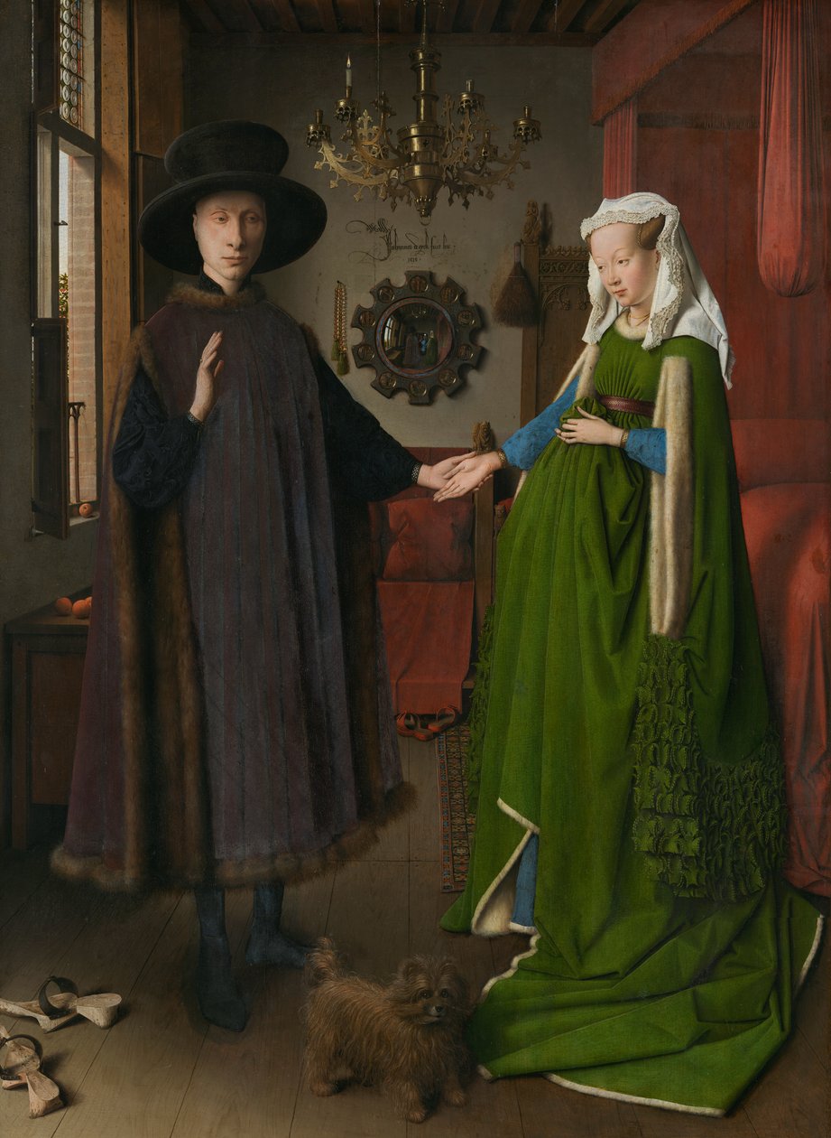 Portrettet av Giovanni Arnolfini og hans (The Arnolfini Marriage) av Jan van Eyck