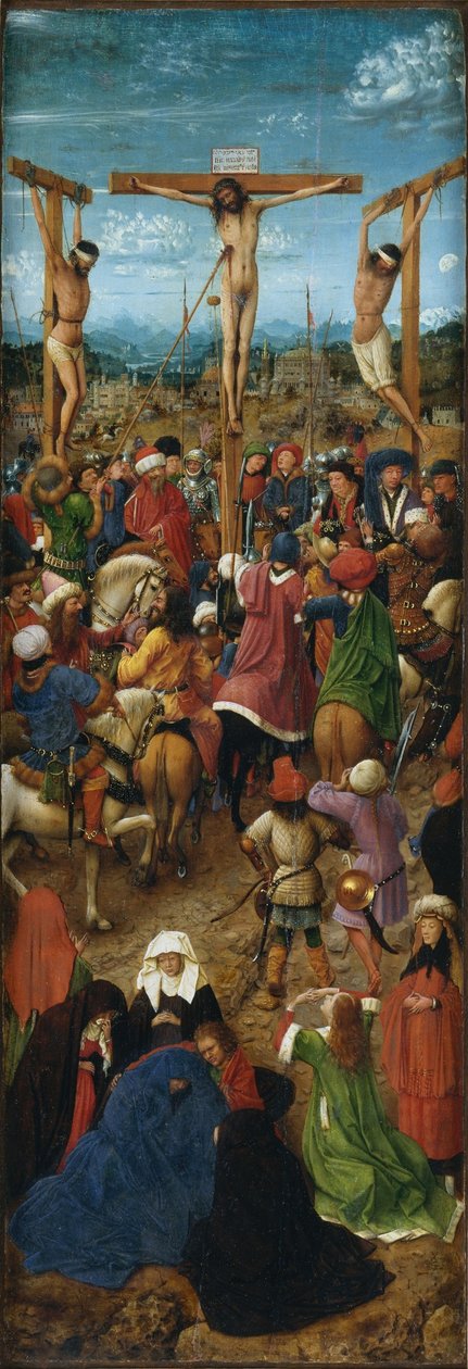 venstre panel av diptyk av Jan van Eyck