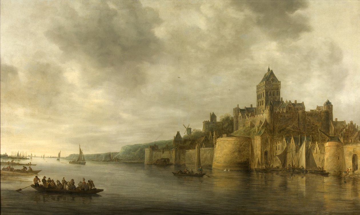 Utsikt over Valkhof i Nijmegen av Jan Josephsz van Goyen