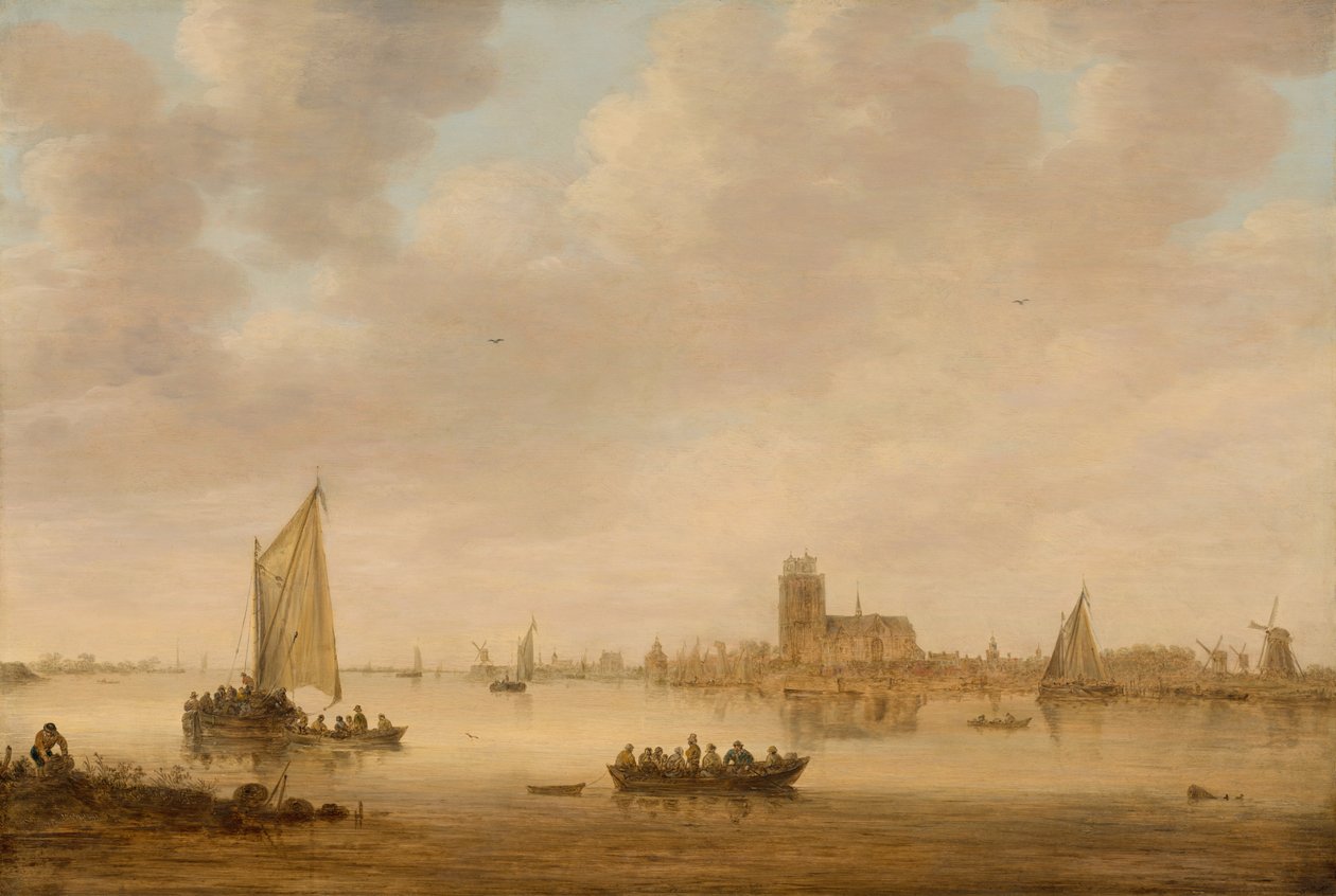 Utsikt over Dordrecht fra Dordtse Kil av Jan Josephsz van Goyen