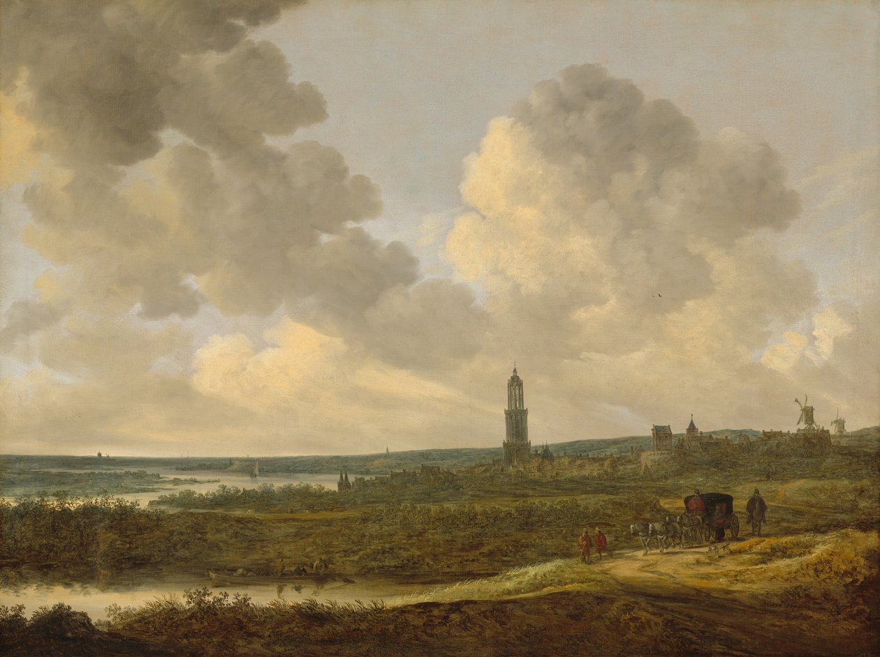 Utsikt over Rhenen av Jan Josephsz van Goyen