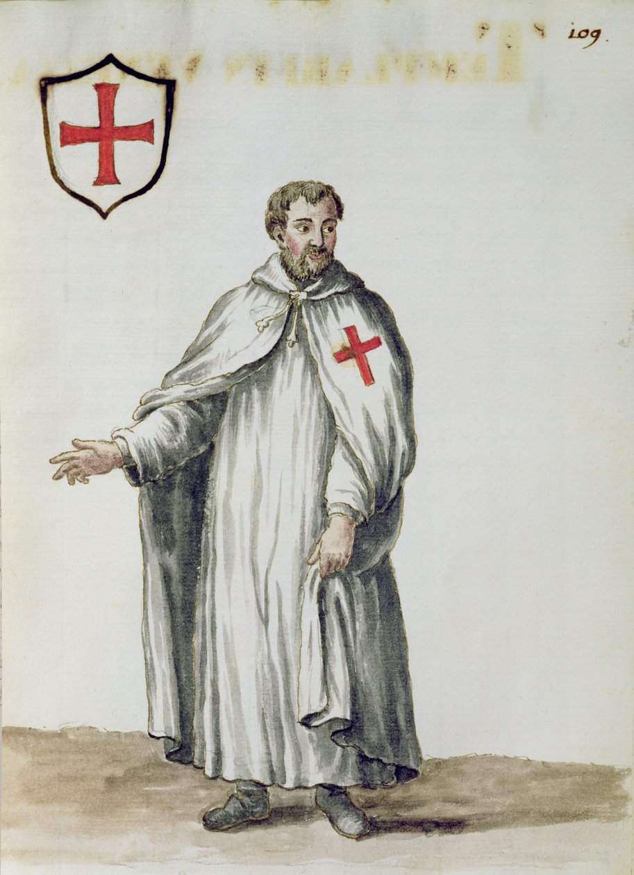 En venetiansk Templar (penn og blekk og wc på papir) av Jan van Grevenbroeck