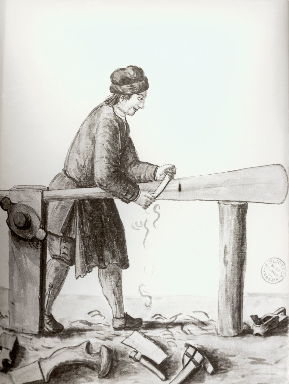 En åremaker fra det venetianske arsenalet av Jan van Grevenbroeck