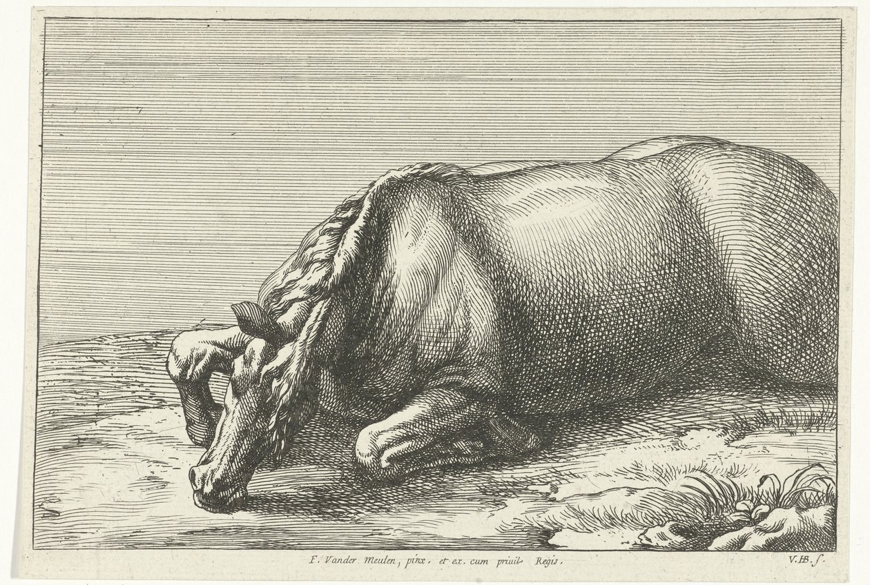 Drept hest sett fra venstre side av Jan van Huchtenburgh