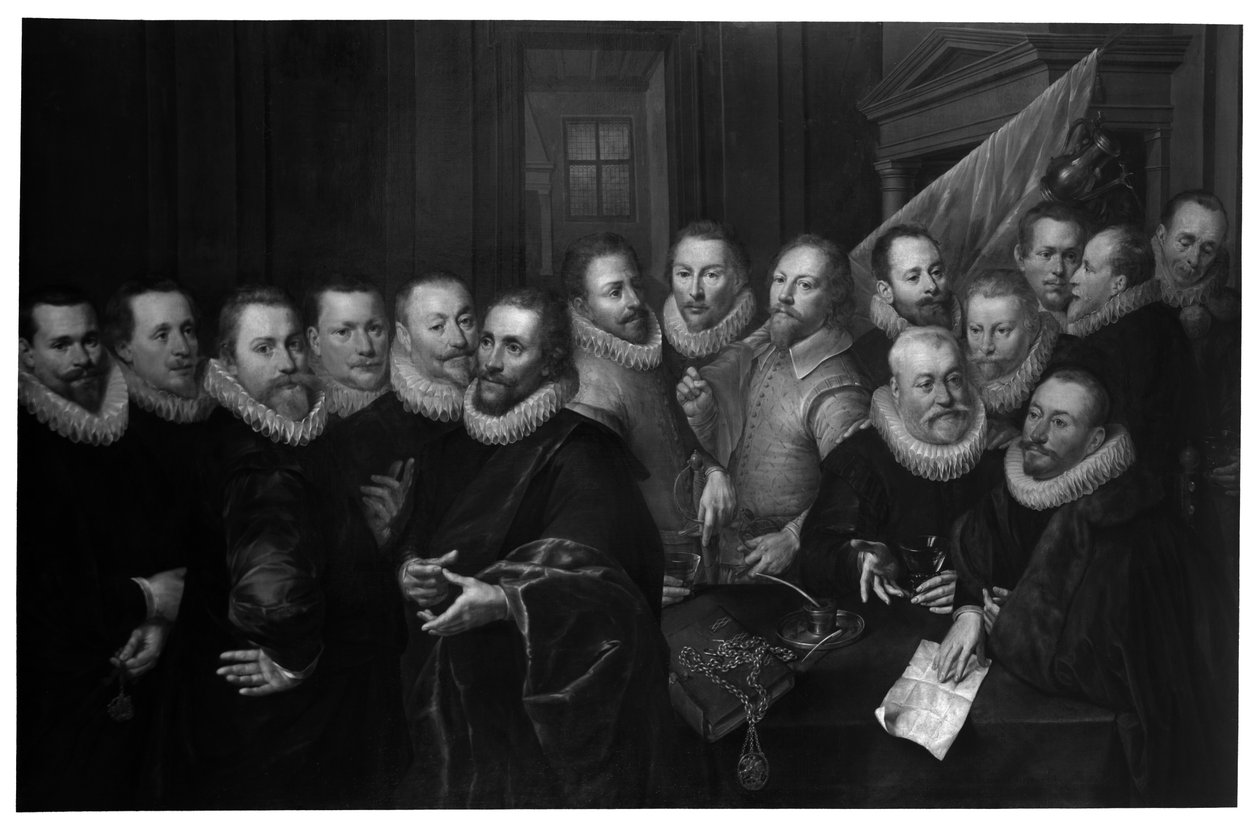 Bueskyttere for Civic Guard of Saint-George i Haag, Nederland av Jan Anthonisz. van Ravesteyn