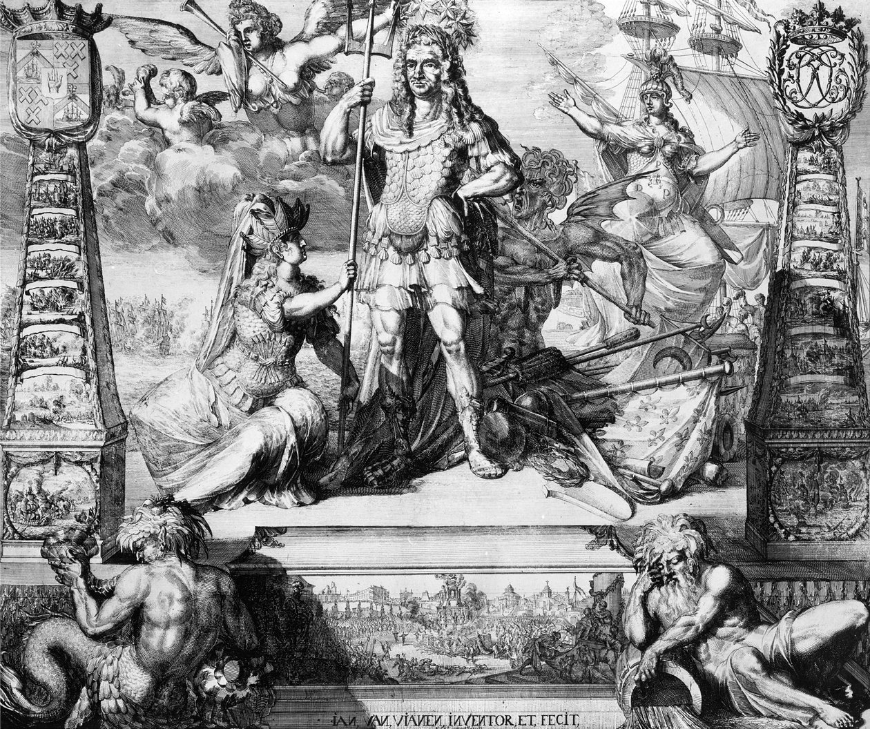 Allegorisk portrett av Cornelis Tromp, 1688 av Jan van Vianen