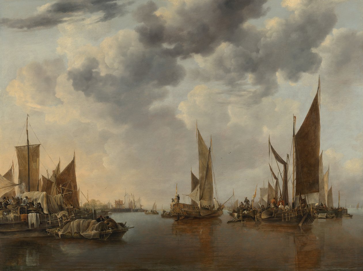Sjølandskap med skip av Jan van de Cappelle