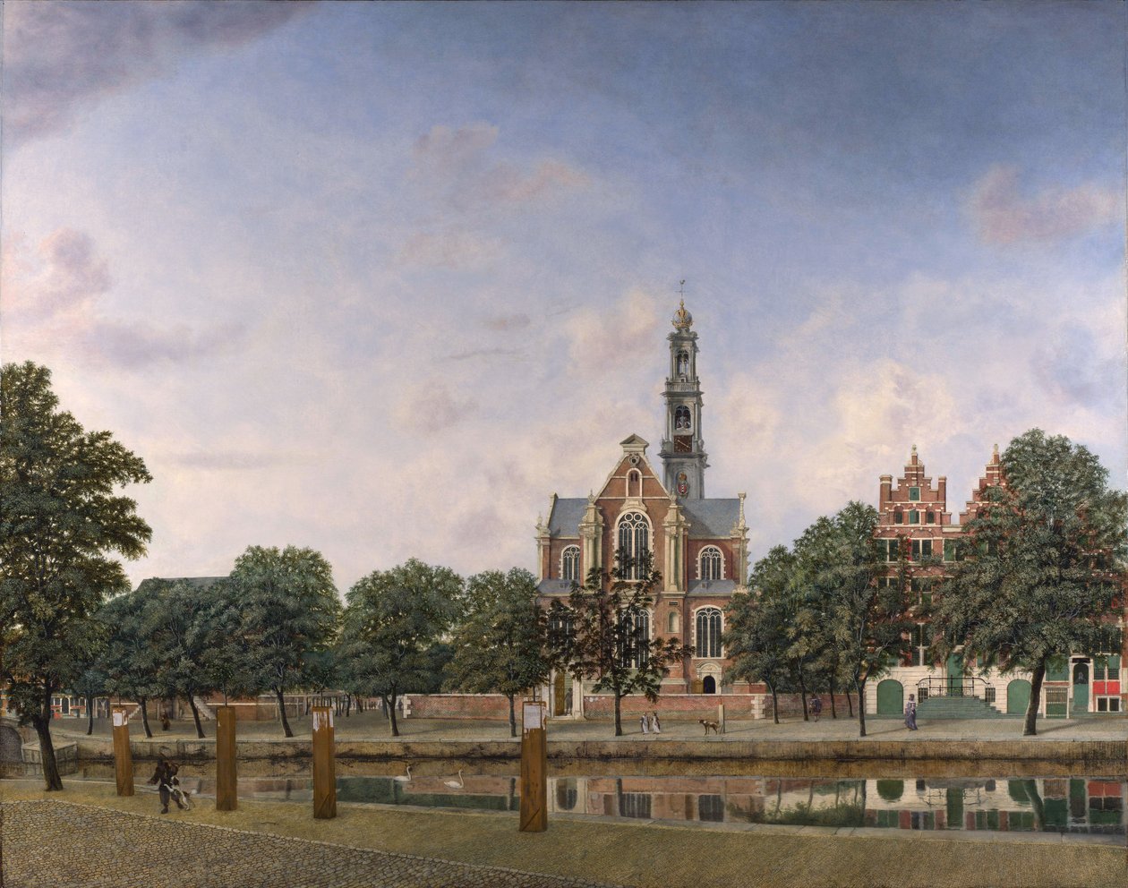 Utsikt over Westerkerk, Amsterdam (ca. 1660) av Jan van der Heyden