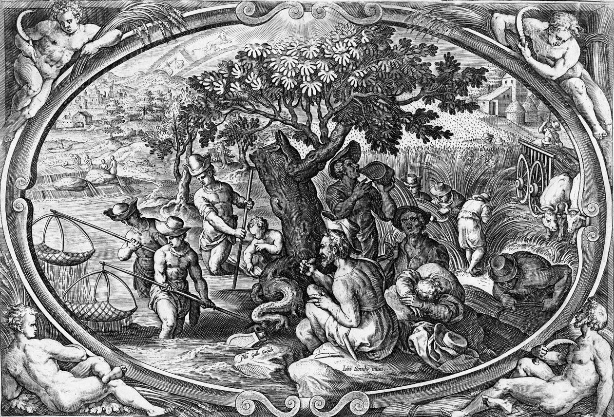 Aestas, gravert av Philip Galle, ca. 1580 av Jan van der Straet