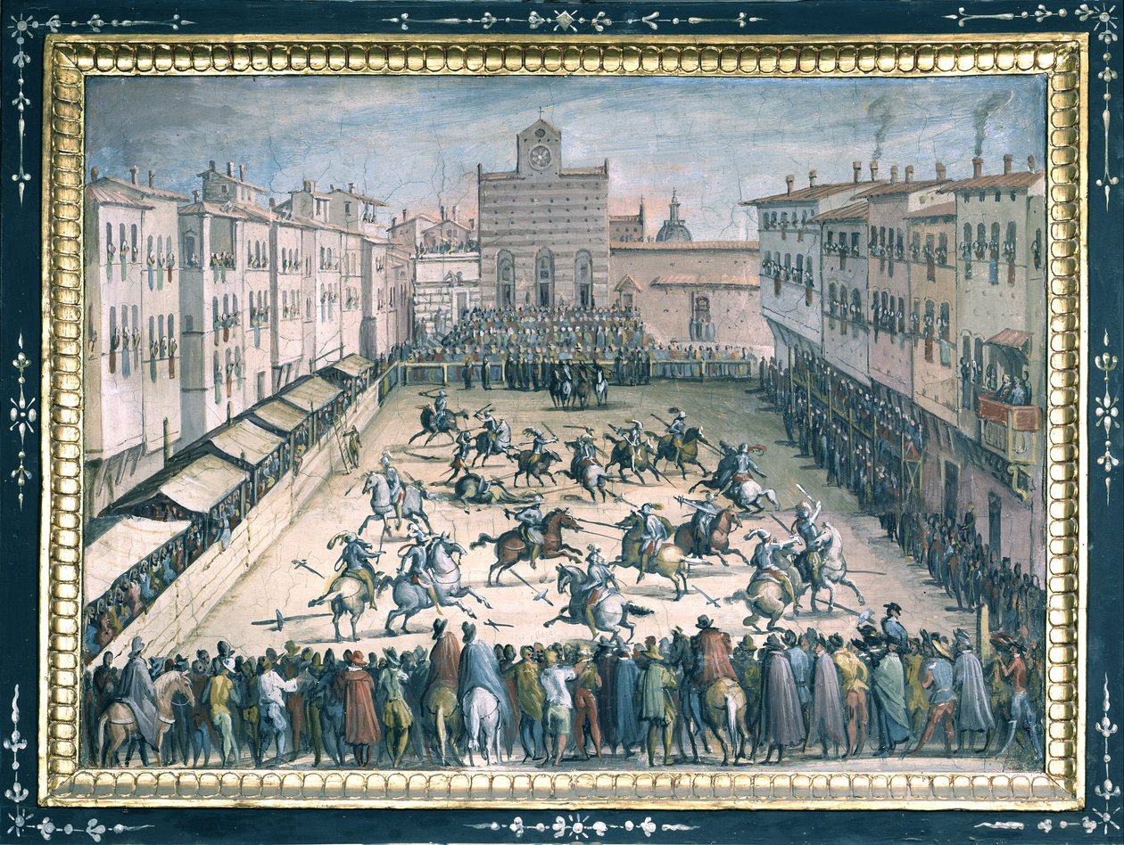Hestestopp på Piazza Santa Croce av Jan van der Straet