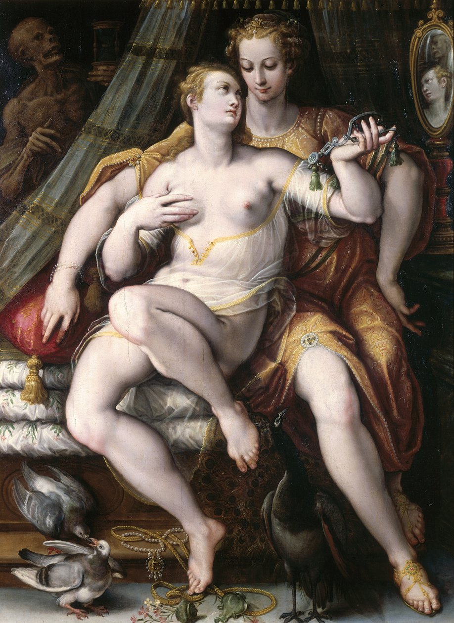 Forfengelighet, beskjedenhet og død, 1569 av Jan van der Straet