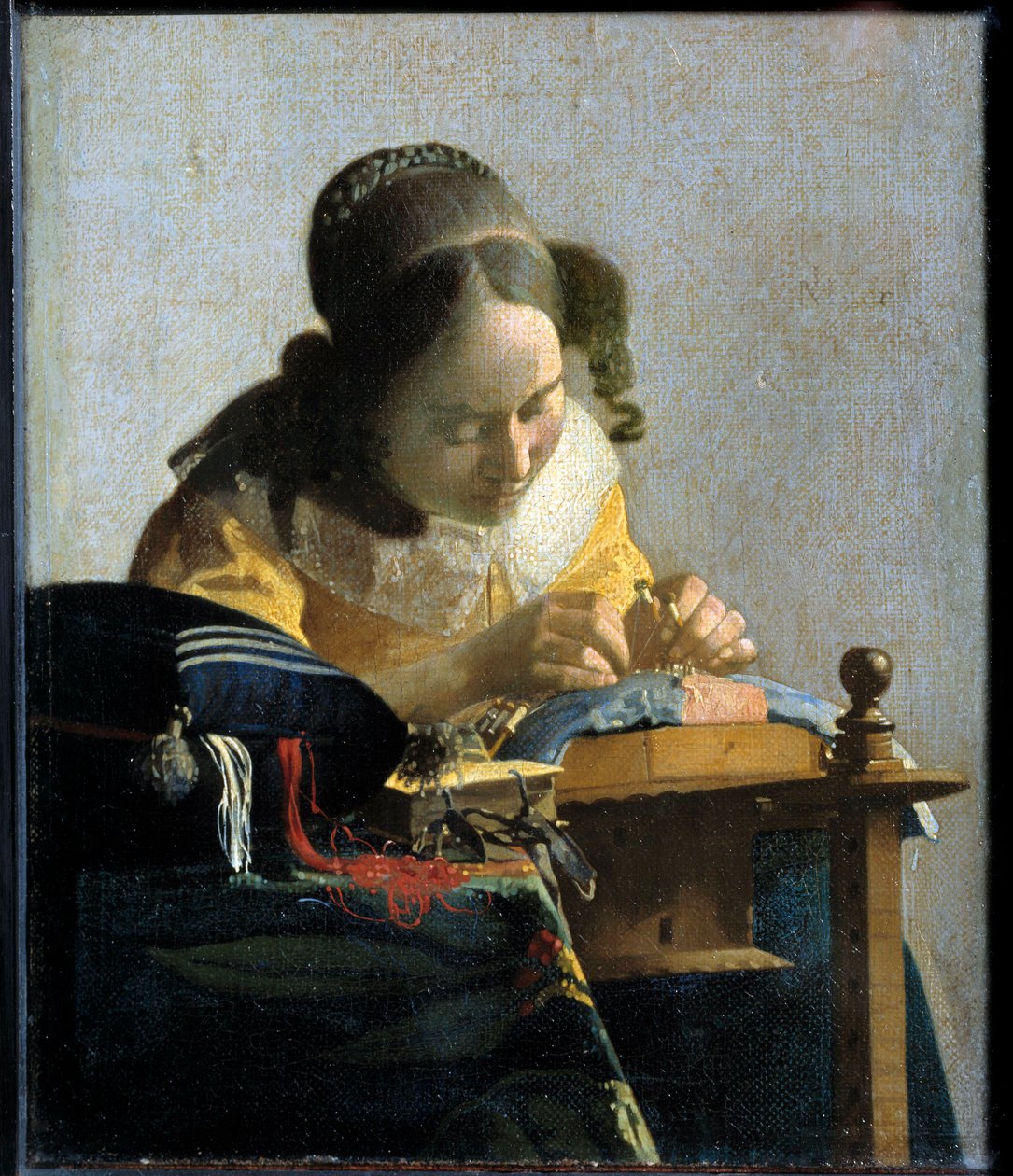 The Lacemaker, ca. 1658-1660 (olje på lerret) av Jan (1632 75) Vermeer