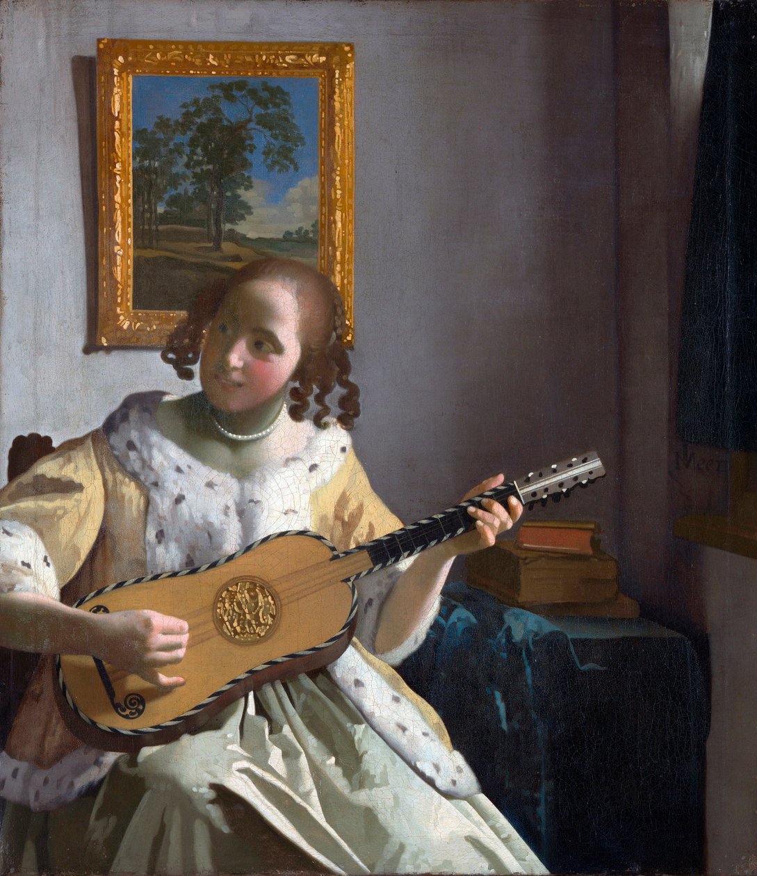 "The Guitar Player" (The Guitar Player) Maleri av Jan Vermeer (Johannes) (1632-1675) - 1672 - Olje på lerret - Størrelse 53x46,3 cm Kenwood House av Johannes Vermeer