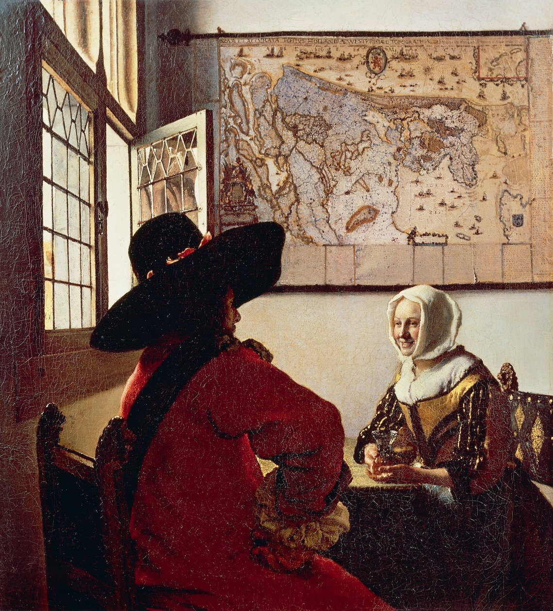 Soldat og leende jente av Johannes Vermeer