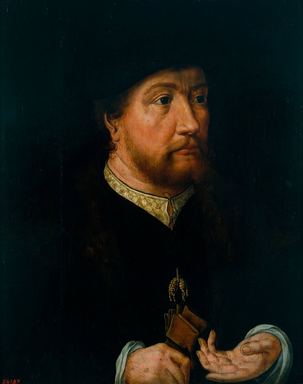 Henrik III av Nassau Breda (Nassau-Breda) (1483-1538) - Henrik III av Nassau-Breda - Maleri av Jan Gossaert (eller Gossart, dit Mabuse) (ca. 1478-1532) - ca 1531 - Olje på tre - 44x3 - Nasjonalmuseet for kunst i Catalonia, Barcelona av Jan (c.1472 c.1533) Gossaert
