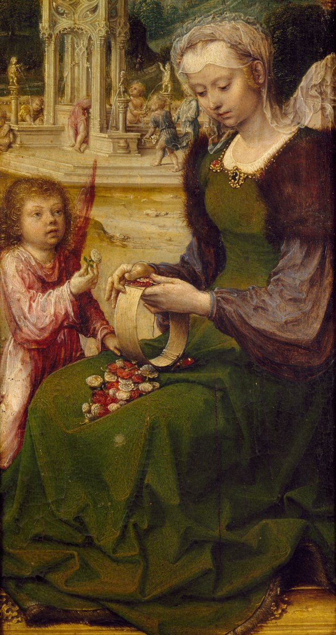 St Catherine, detalj fra høyre panel av Malvagna Triptych, høyre side av Jan (c.1472 c.1533) Gossaert