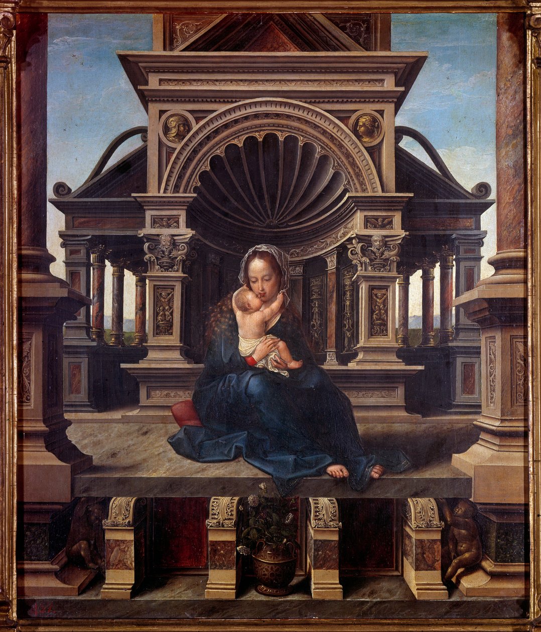 The Virgin of Leuven Maleri av Jan Gossaert dit mabuse (1478-1536) av Jan (c.1472 c.1533) Gossaert