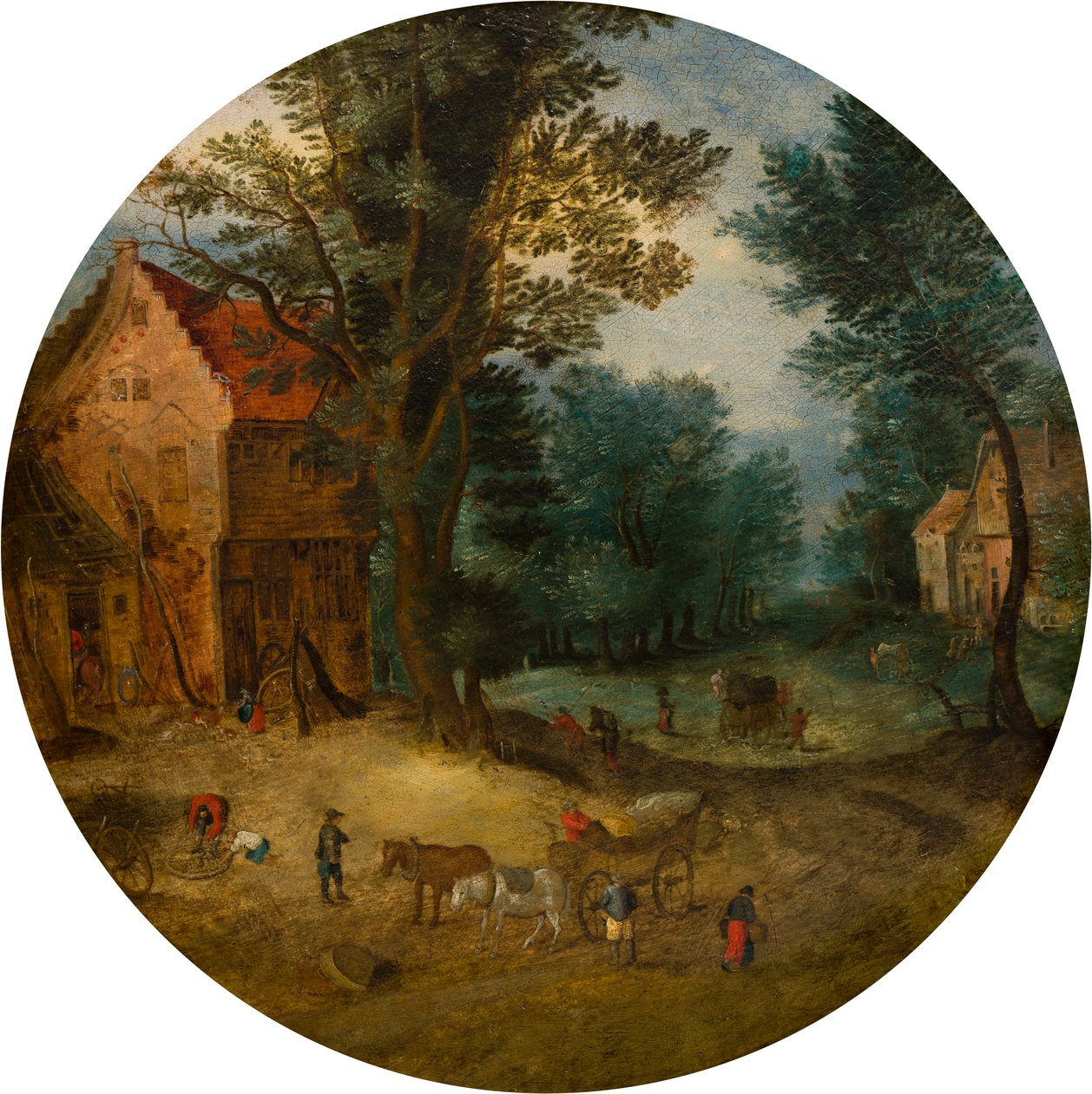 Flamsk landskap, ca. 1588-1625 (olje på panel) av Jan (follower of) Brueghel