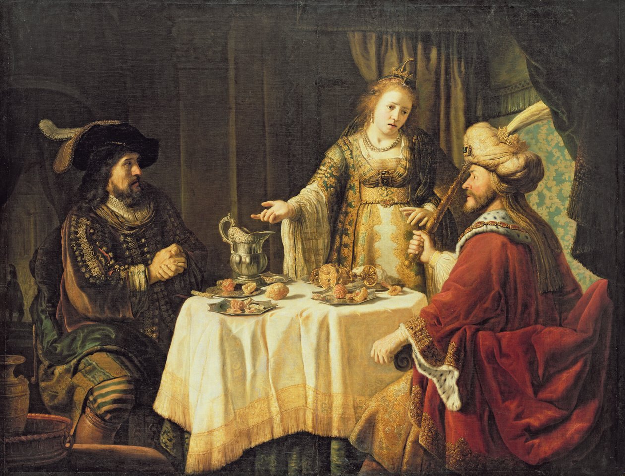 Måltidet med Esther av Jan 1620 76 Victors