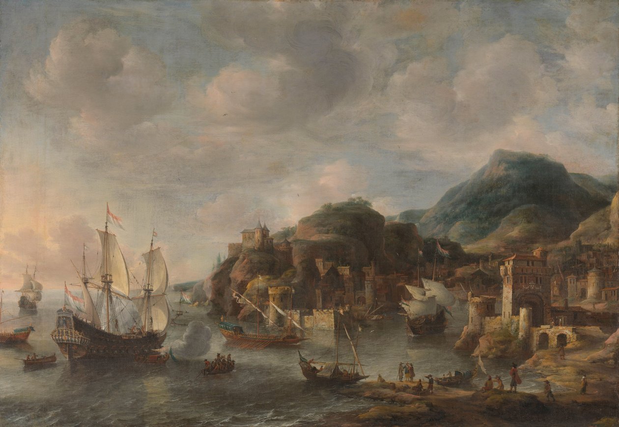 Nederlandske skip i en utenlandsk havn av Jan Abrahamsz. Beerstraten