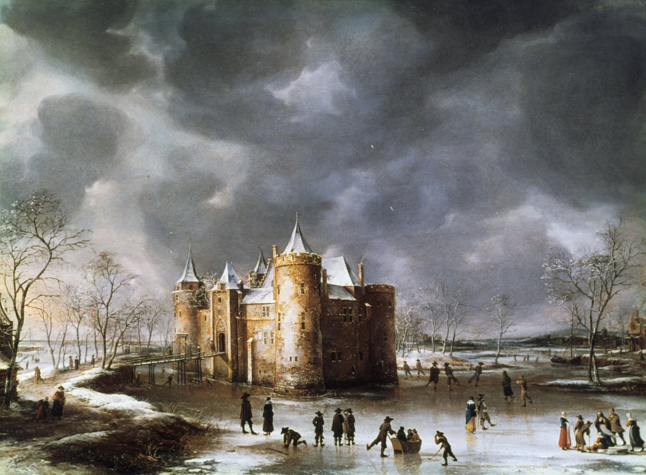 Slottet i Muiden om vinteren, 1658. av Jan Abrahamsz. Beerstraten