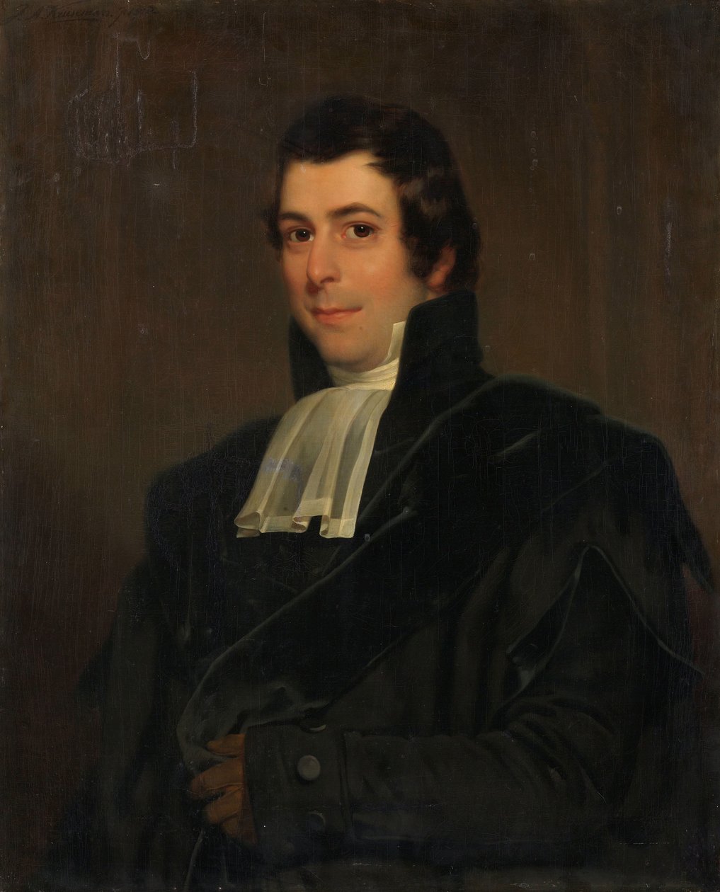 Gijsbertus Johannes Rooyens (1785-1846), professor i teologi og kirkehistorie ved universitetet i Amsterdam av Jan Adam Kruseman (signed by artist)
