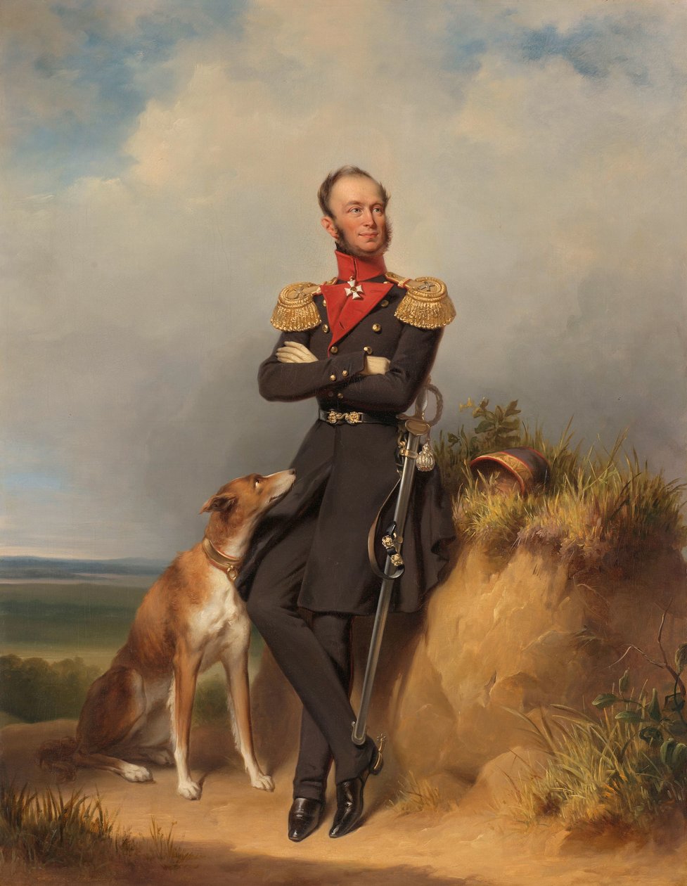 Portrett av William II, konge av Nederland Portrett av Willem II (1792-1849) av Jan Adam Kruseman