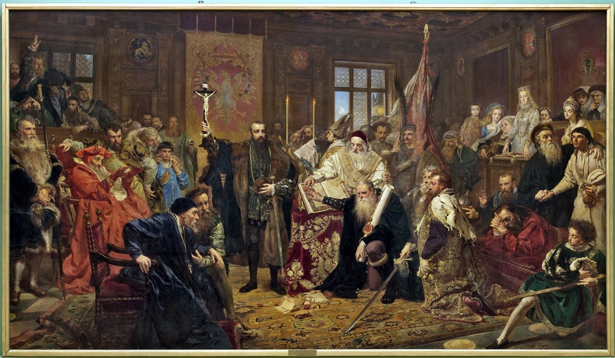 Unionen av Lublin, 1869 av Jan Alojzy Matejko