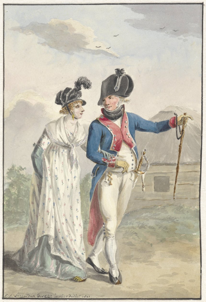 Bataan-offiser i 1st Half Brigade, 1801 av Jan Anthonie Langendijk Dzn