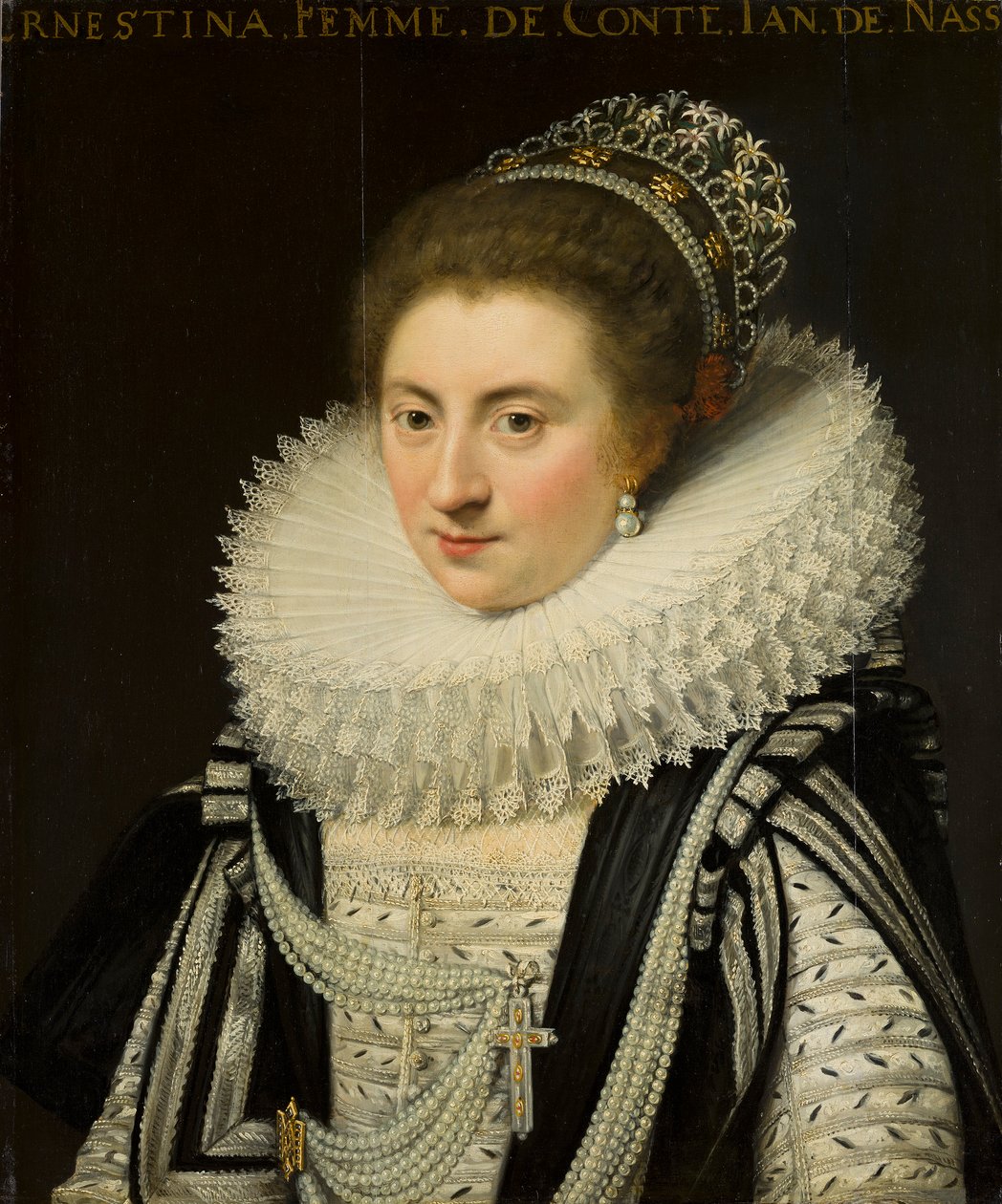 Portrett av Ernestine Yolande (1594-1663), prinsesse av Ligne, etter 1618 av Jan Anthonisz. van Ravesteyn