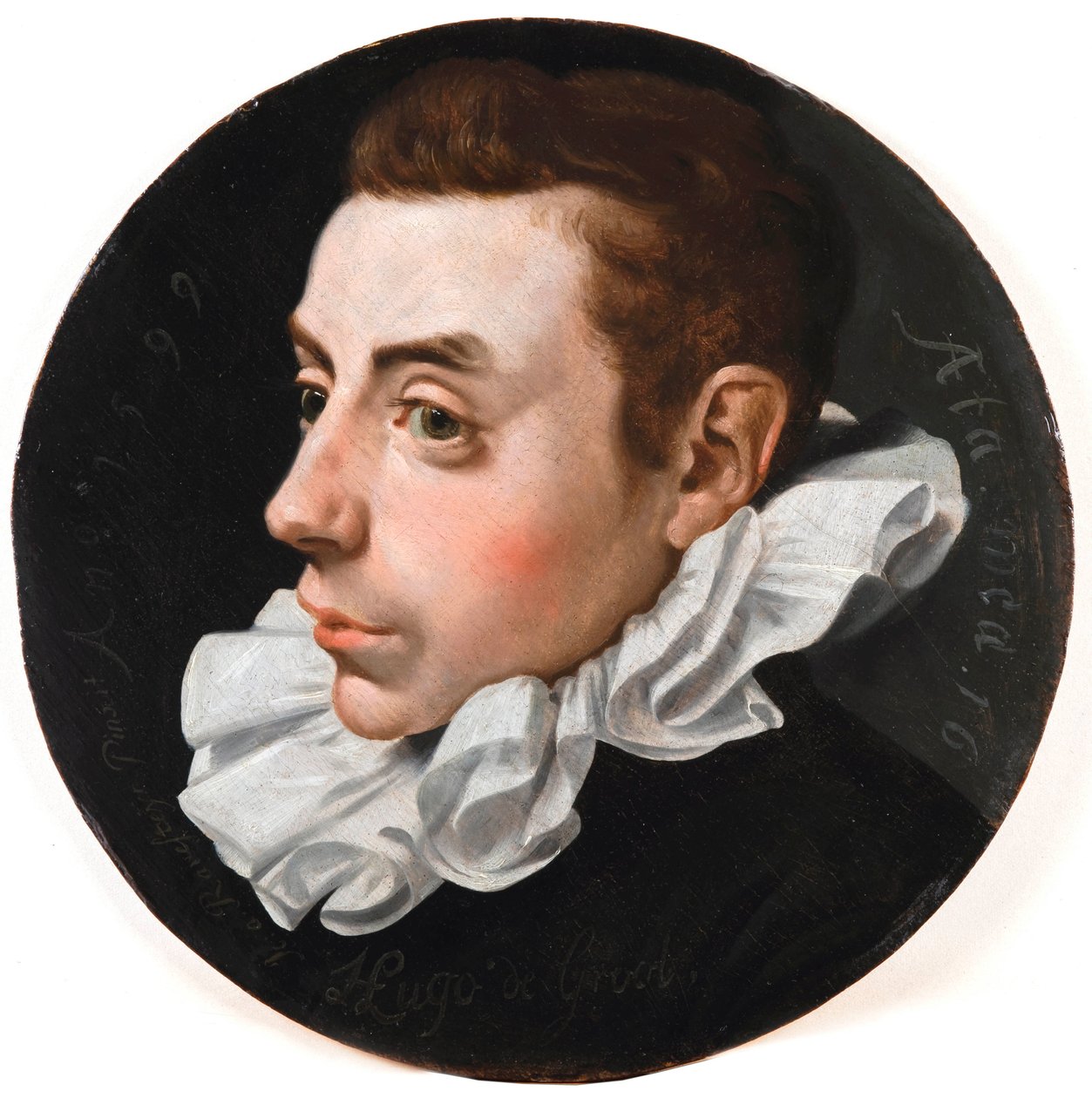 ""Portrett av Hugo Grotius i en alder av seksten"" (Huig de Groot eller Hugo de Groot av Jan Anthonisz. van Ravesteyn