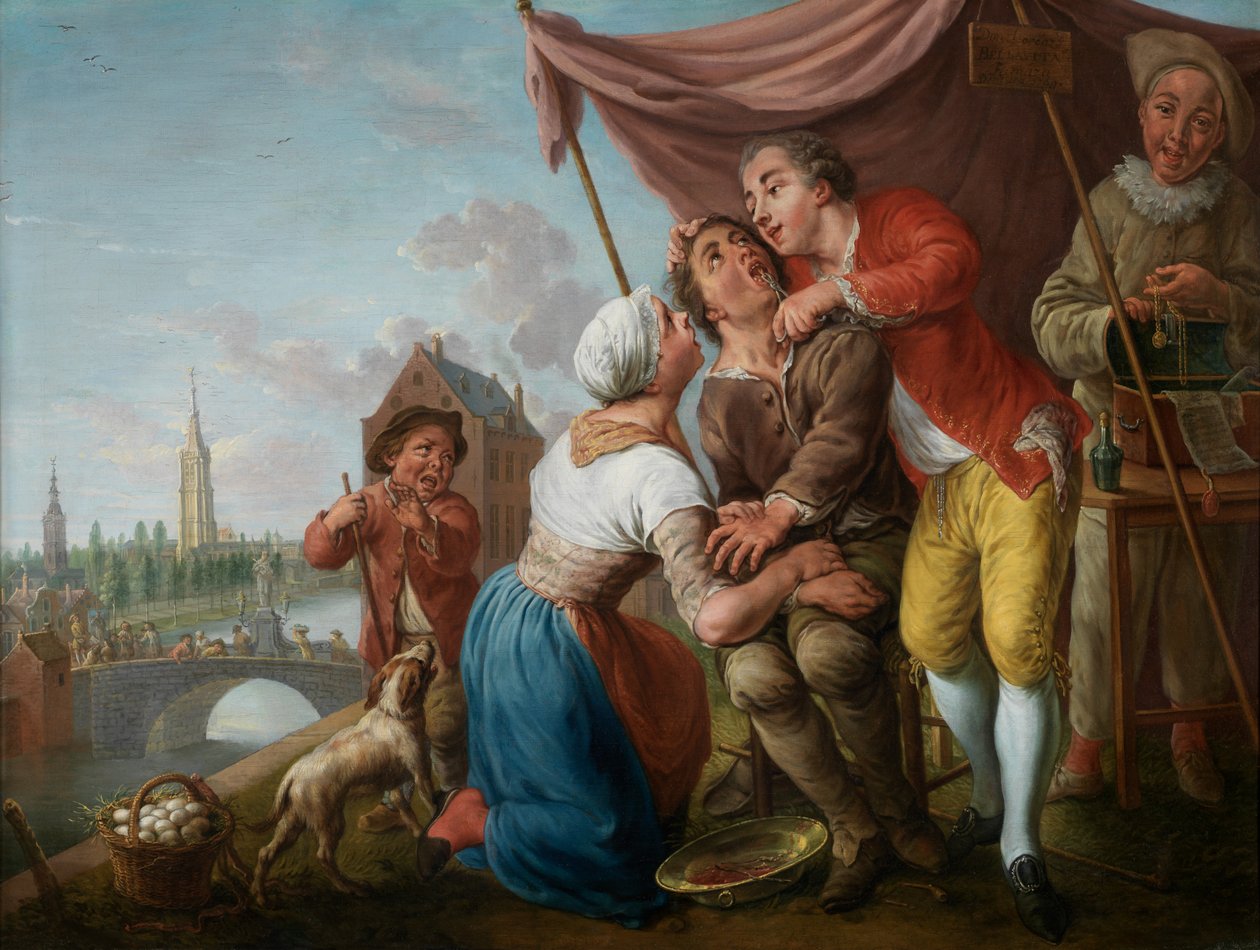 Tannlegen 'Bellavita' (olje på lerret) av Jan Anton Garemyn