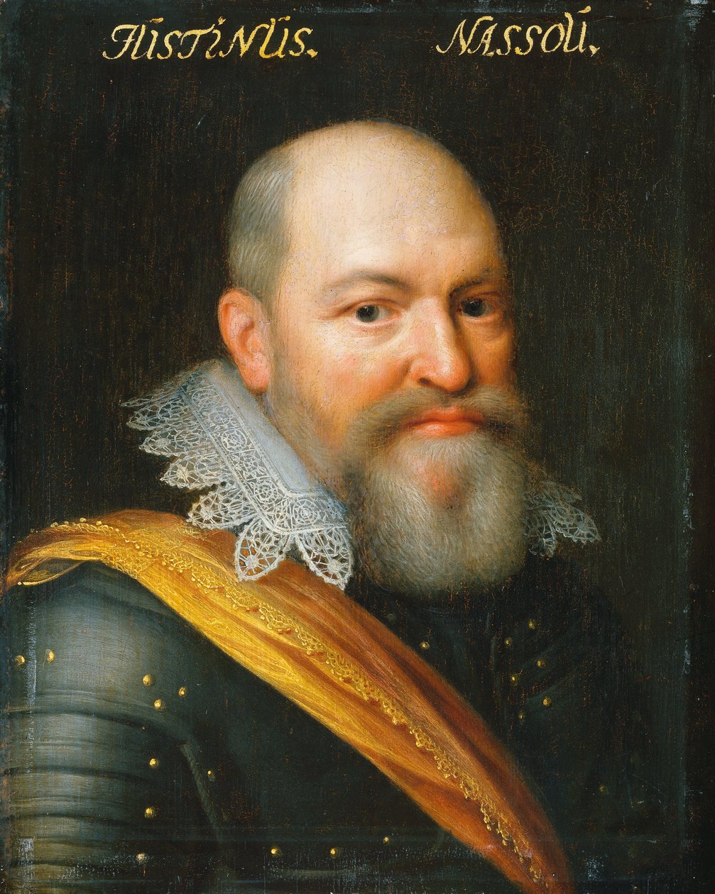 Portrett av Justinus van Nassau, uekte sønn av prins William I og Eva Elinx av Jan Antonisz van Ravesteyn (workshop of)