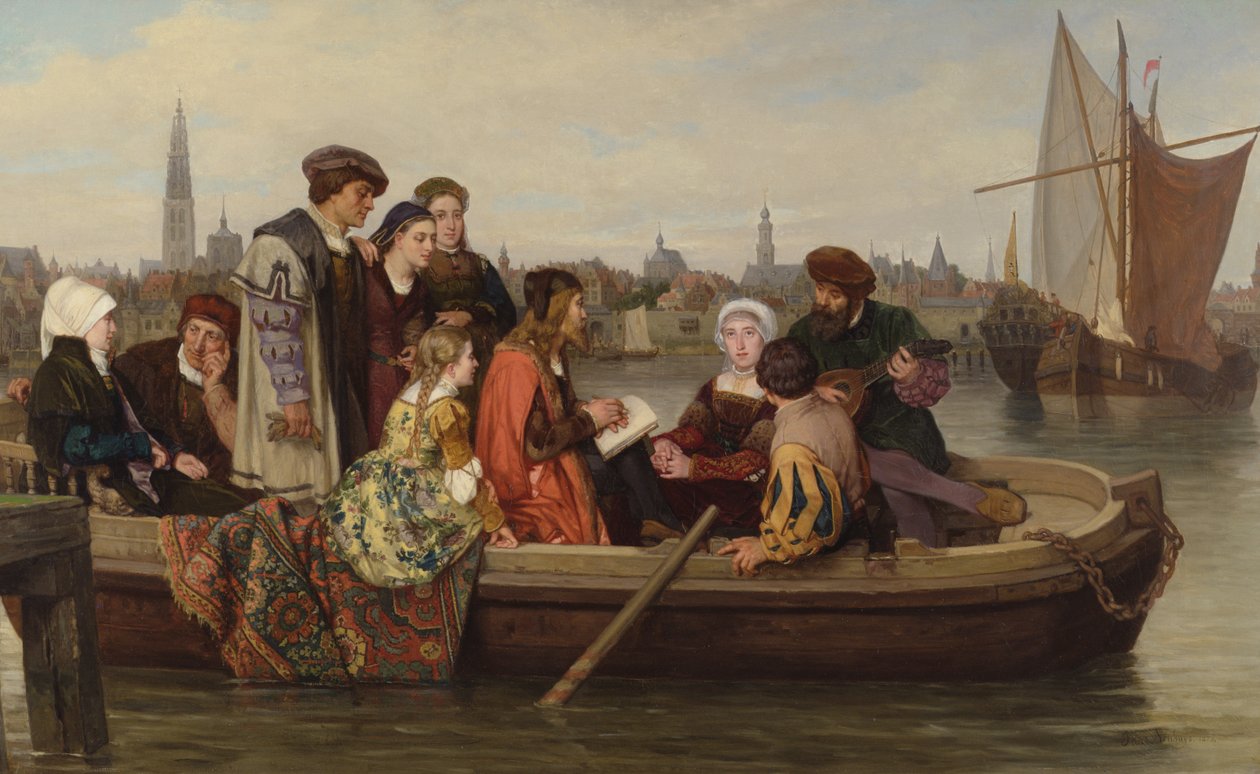 Albrecht Durer besøkte Antwerpen i 1520, 1873 av Jan Antoon Neuhuys